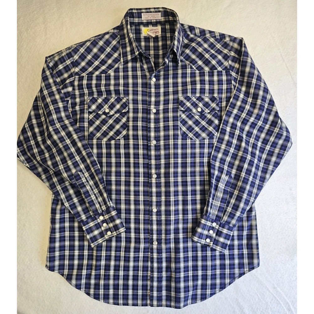Vintage Southern Classics Size Large Pearl Snap Western Cowboy Streetwear